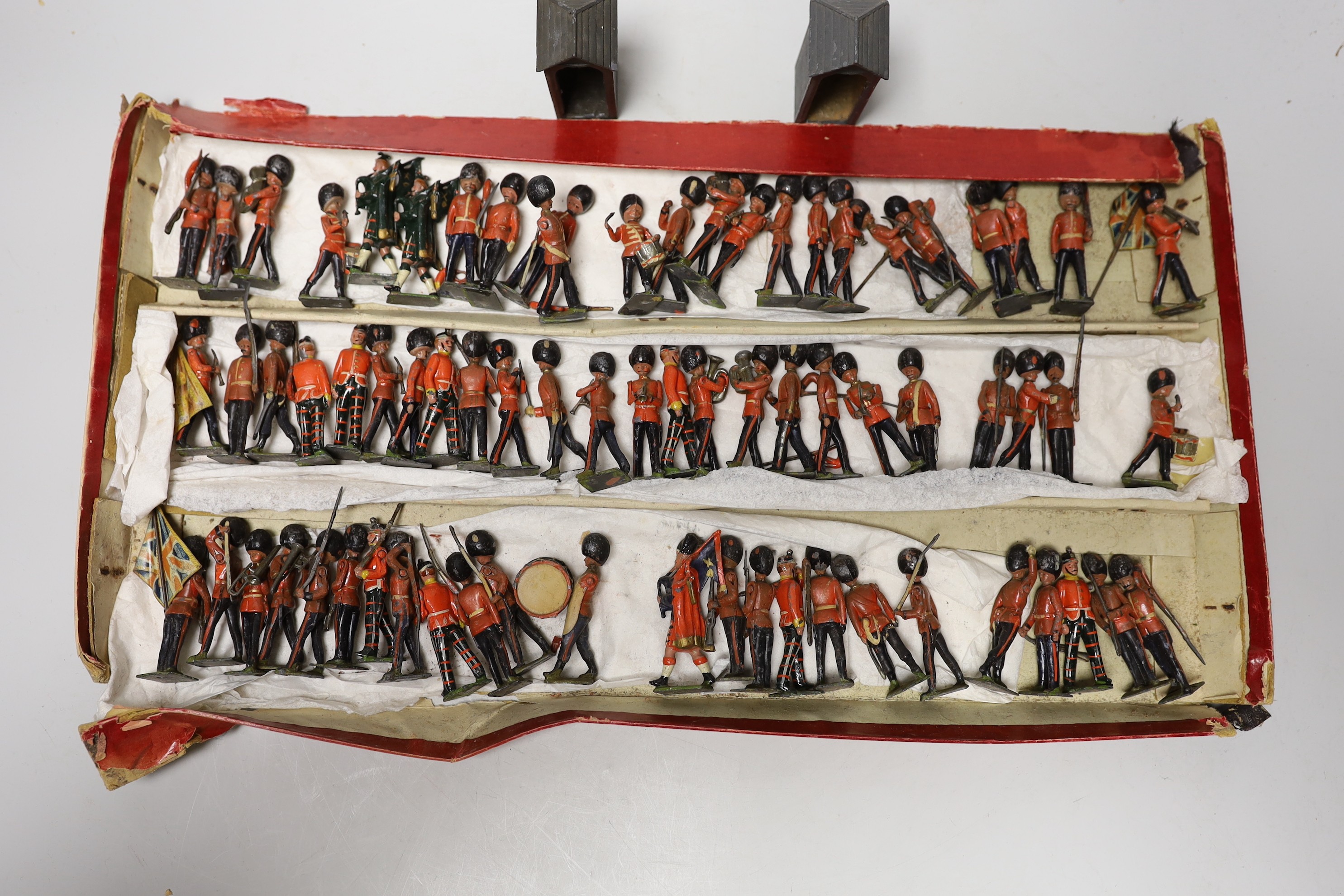 Britains Guards, various sets and part-sets, in set 53 box, pre-war